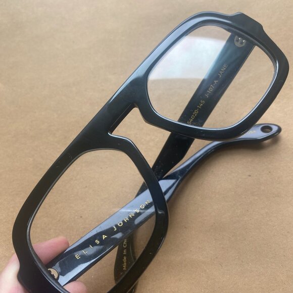 Elisa Johnson JANE IN GLOSS BLACK OPTICAL LENS - Picture 3 of 7